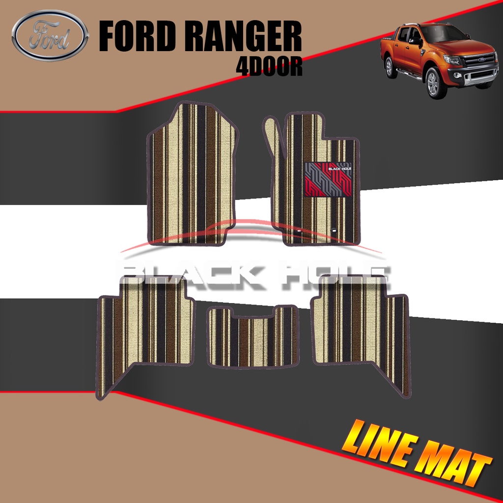 Ford Ranger 4Door ปี 2015 - 2021 Blackhole Trap Line Mat Edge (Set ชุด ...