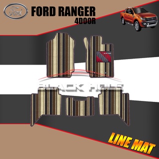 Ford Ranger 4Door ปี 2015 - 2021 Blackhole Trap Line Mat Edge (Set ชุดภายในห้องโดยสาร)