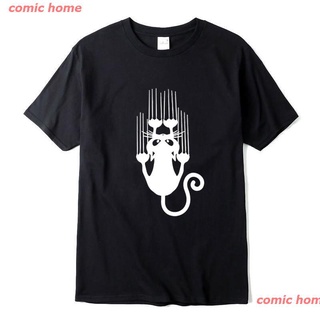 Mens T-shirt Top Quality Cotton Funny Creative Cat Print Short Sleeve Men T Shirt Casual The Big Bang Theory Mens Tshir