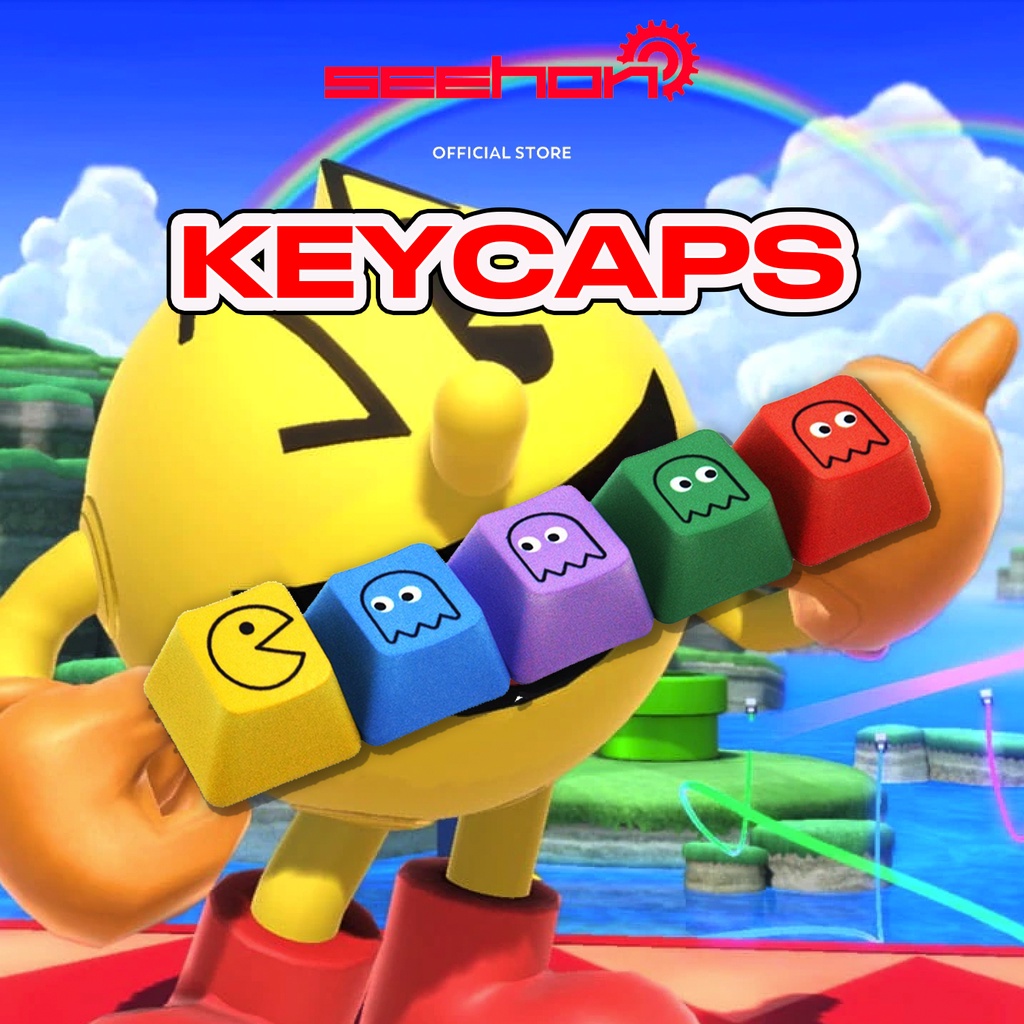ปุ่มกดคีย์บอร์ด RGBY Mario Pacman Nintendo Switch สําหรับ RK61 RK71 ...