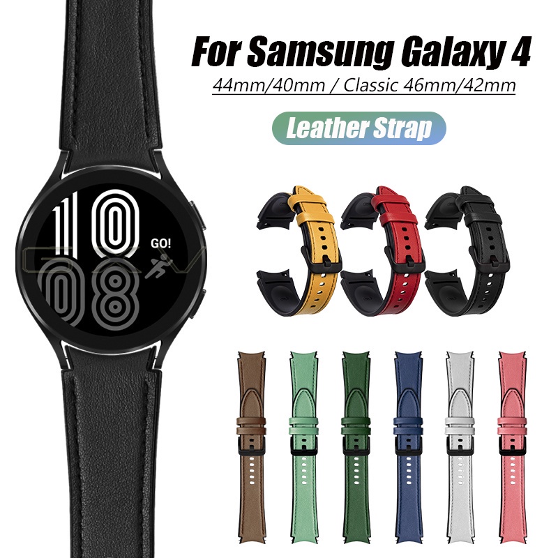 ภาพหน้าปกสินค้าสายนาฬิกาข้อมือสายหนังซิลิโคนระบายอากาศสําหรับ Samsung Galaxy Watch 4 Classic 46 มม. 42 มม. สําหรับ Galaxy Watch 4 44 มม. 40 มม.