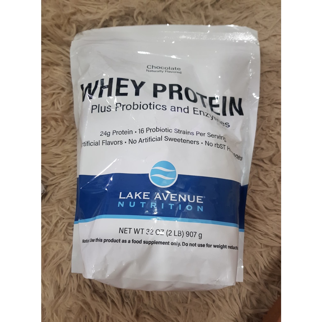 lake-avenue-nutrition-whey-protein-probiotic-chocolate-flavor-2-lb-907-g-นำเข้าusa