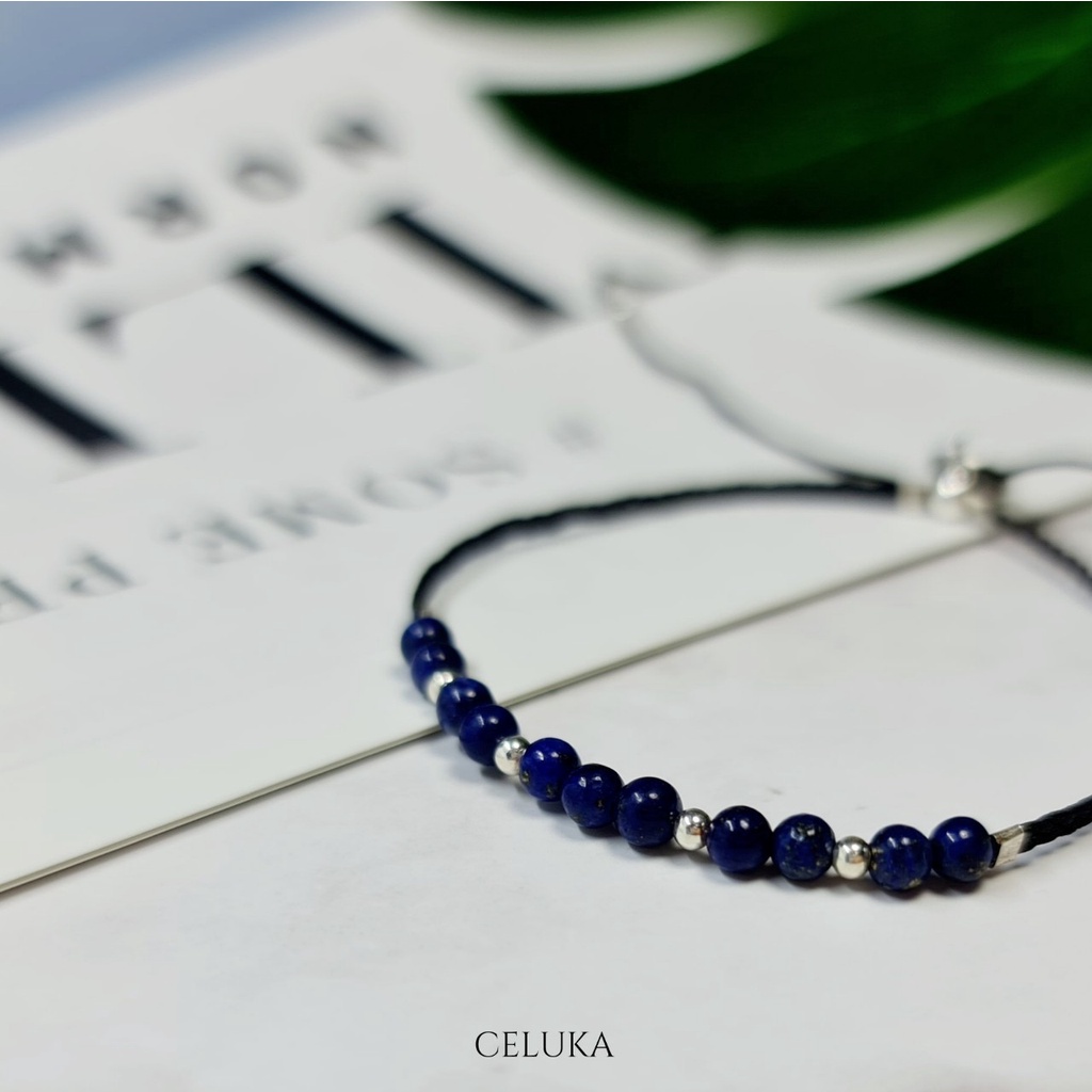 สร้อยข้อมือถักมินิมอลหินนำโชค-ลาพิส-ลาซูลี-lapis-lazuli