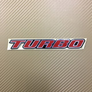 โลโก้* TURBO งานเคลือบเงา ขนาด* 2 x 17 cm