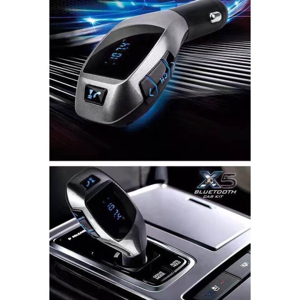 X5 Bluetooth Car kit fm transmitter รับประกัน1เดือน Shopee Thailand
