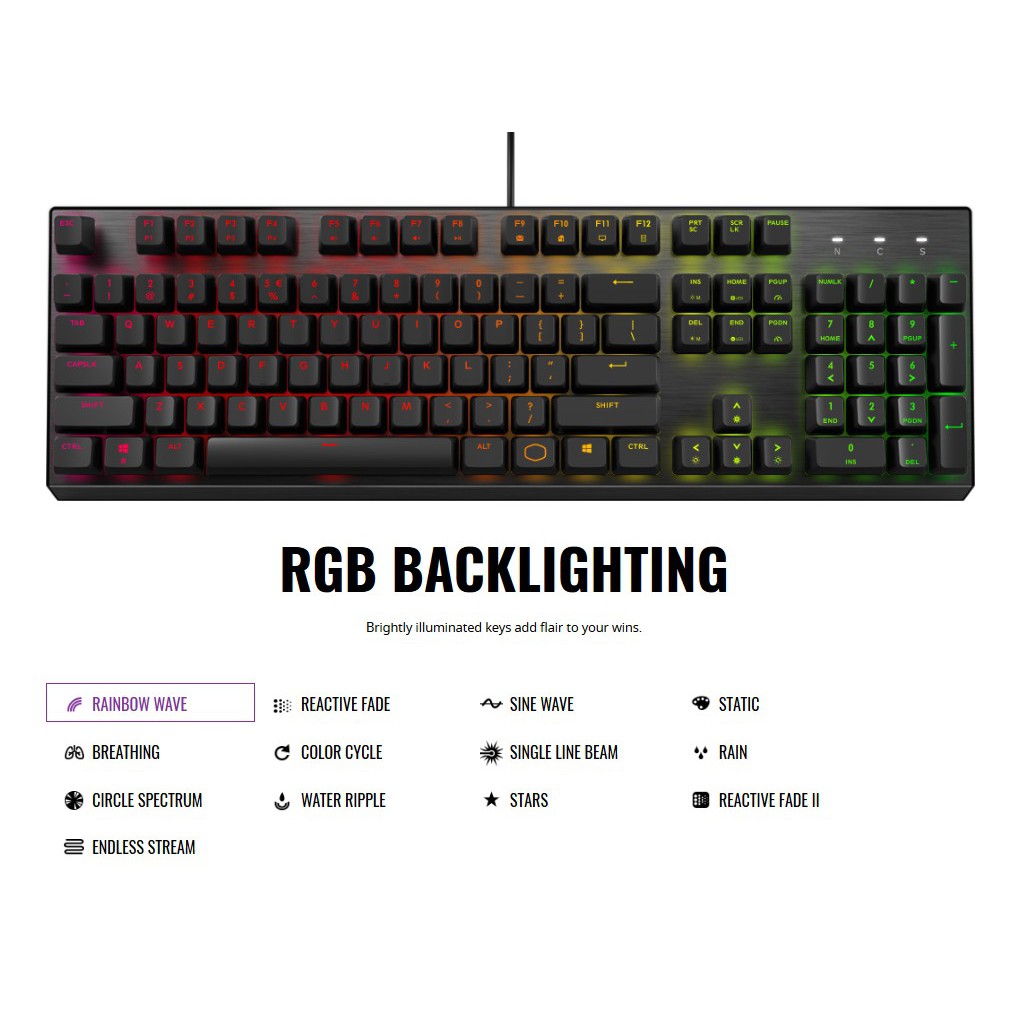 ของแท้ Cooler Master CK350 Gaming Mechanical Keyboard RGB backlighting ...