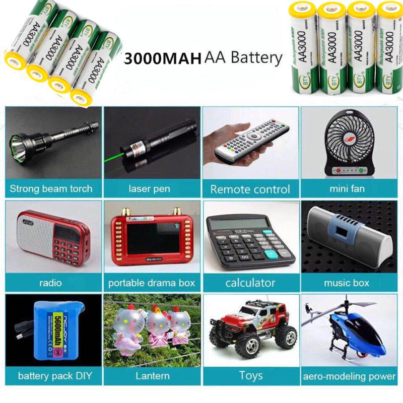 lcd-เครื่องชาร์จ-super-quick-charger-bty-ถ่านชาร์จ-aa-3000-mah-rechargeable-battery-1-แพ็ค-4-ก้อน