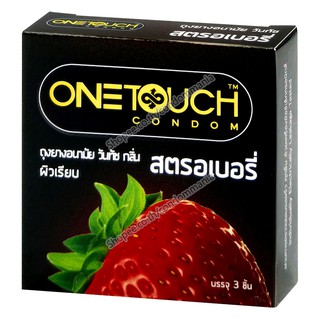 ภาพหน้าปกสินค้าถุงยางอนามัย One Touch Strawberry วันทัช กลิ่นสตรอเบอร์รี่ 1 กล่อง (3 ชิ้น) ที่เกี่ยวข้อง