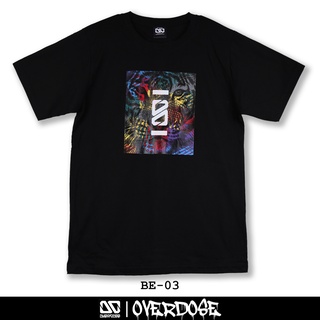 Overdose T-shirt เสื้อยืดคอกลม สีดำ รหัส BE-03(โอเวอโดส)