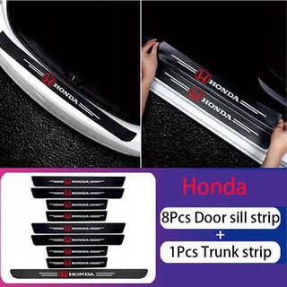 9ชิ้น HONDA สติ๊กเกอร์กันรอย สติ๊กเกอร์กันรอยรถยนต์ กันรอยขีดข่วน ฮอนด้า สติกเกอร์คาร์บอนไฟเบอร์ กันน้ำ คุณภาพสูง กันรอยขีดข่วน ติดบันไดรถยนต์ HONDA Vezel City Stream Civic Fit Civic Fd Freed Jazzadv150