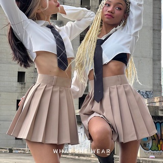 ภาพขนาดย่อของสินค้าWHAT SHE WEAR : Ideal tennis skirt Kylie beige