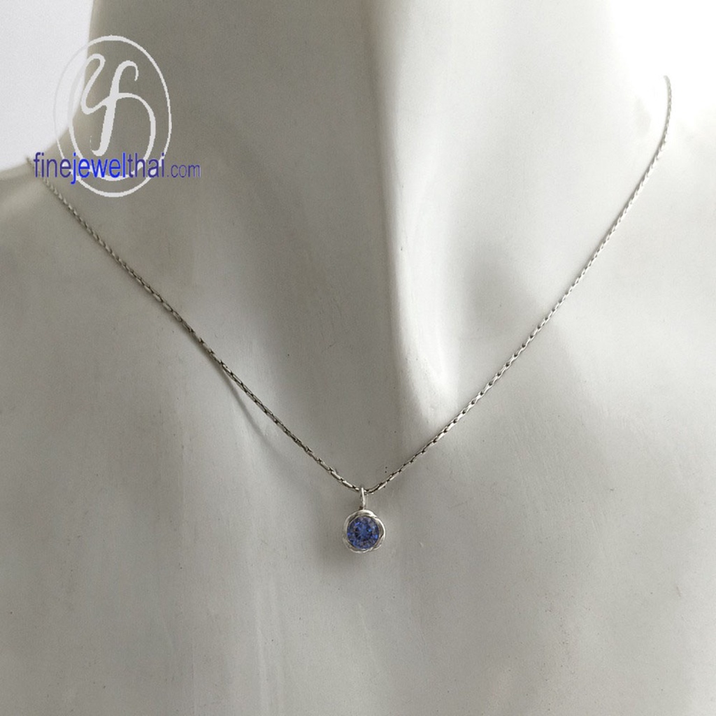 finejewelthai-จี้ไพลิน-ไพลิน-จี้พลอย-พลอยประจำเดือนเกิด-blue-sapphire-silver-pendant-birthstone-p1054bl00