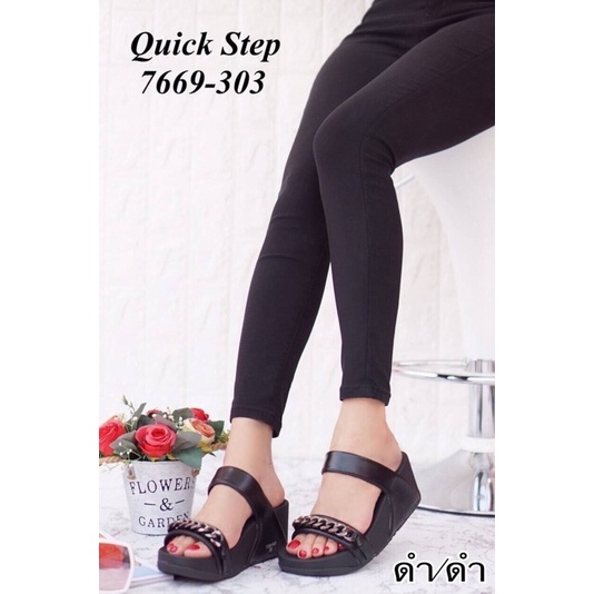 ภาพหน้าปกสินค้ารองเท้าเพื่อ​สุขภาพ​quick​step​นิ่มใส่สบายพื้น​สูง​2.5​นิ้ว จากร้าน quickstepbystepup บน Shopee