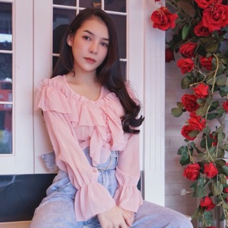 เสื้อ Clara Chiffon Top ทรงหลวม