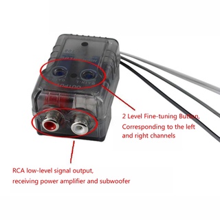 EDB* High Level Speaker Signal to Low Level RCA Adapter Car Audio High to Low Subwoofer Audio Converter