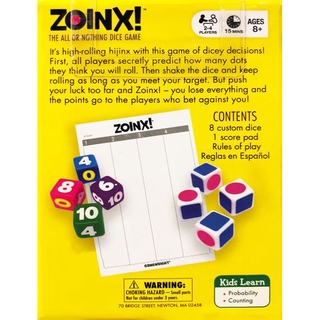 Zoinx บอร์ดเกม คู่มือภาษาอังกฤษ (Boardgame บอร์ดเกม การ์ดเกม เกม ...