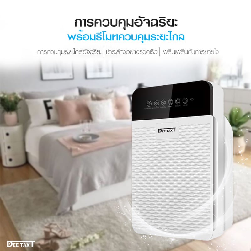 ภาพหน้าปกสินค้าAir Purifier กรองฝุ่น ควัน กลิ่น แก้ภูมิแพ้ ไรฝุ่น สำหรับห้อง 32 ตร.ม. ปุ่มภาษาไทย กรอง อากาศ จากร้าน comnet บน Shopee