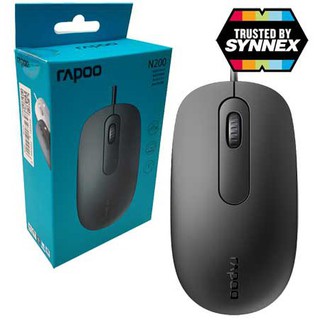 )Rapoo เม้าส์มีสาย N200 Wired Optical Mouse (MSN200-BK)