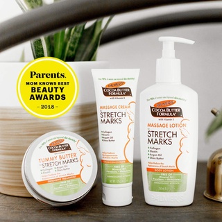 เช็ครีวิวสินค้าPalmer's Cocoa Butter Formula โลชั่น/ครีมคนท้อง Massage Cream/lotion for Stretch Marks and Pregnancy Skin Care
