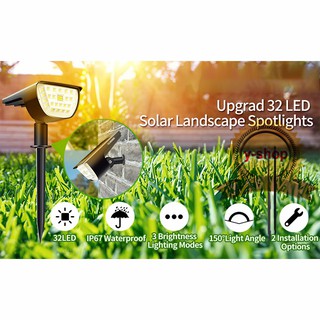 ภาพหน้าปกสินค้าWarm white liht /white light  32 LED  Solar light ไฟติดผนัง+สวน พลังงานแสงอาทิตย์  * ที่เกี่ยวข้อง