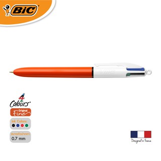 [Official Store] BIC บิ๊ก ปากกา 4 Colours Original Fine ปากกา 4สี ปากกาลูกลื่น น้ำหมึก4in1 หัวปากกา 0.7 mm. จำนวน 1 ด้