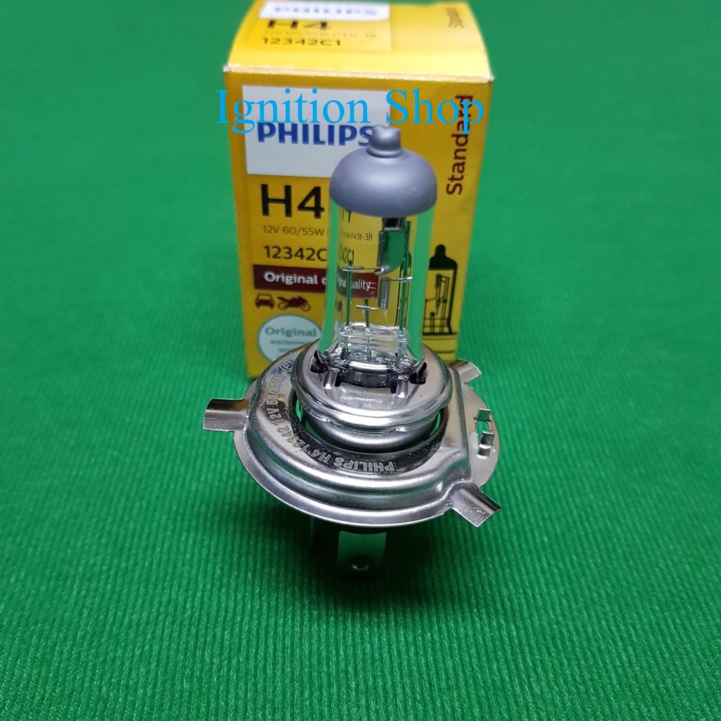 หลอดไฟหน้า-h4-philips-60-55w-p43t-38-standrad-จำนวน-1-หลอด