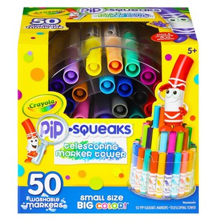 สีเมจิกแท่งเล็กล้างออกได้ CRAYOLA 50 สี งานศิลปะ อุปกรณ์เครื่องเขียน ผลิตภัณฑ์และของใช้ภายในบ้าน WASHABLE PIP-SQUEAKS MA