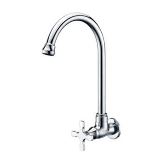 ก๊อกซิงค์เดี่ยวติดผนัง KARAT KF-10-531-50 สีโครม ก๊อกซิงค์ ก๊อกน้ำ ห้องน้ำ SINGLE SINK FAUCET KARAT KF-10-531-50 CHROMIU