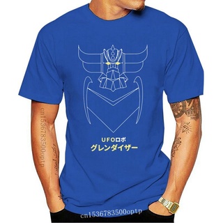 เสื้อสีขาว - เสื้อยืดผู้ชายปี 2022 Grendizer เค้าร่างรุ่น UFO หุ่นยนต์ Grendizer เสื้อยืดแขนสั้นแขน