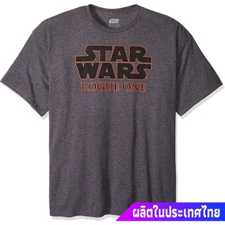 เสื้อทหาร เสื้อยืดสีพื้น Star Wars Mens Rogue One Basic Logo T-Shirt discount Star Wars สตาร์ วอร์ส