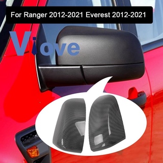 ฝาครอบกระจกมองหลัง คาร์บอนไฟเบอร์ สําหรับ Ford Ranger Everest 2012-2021