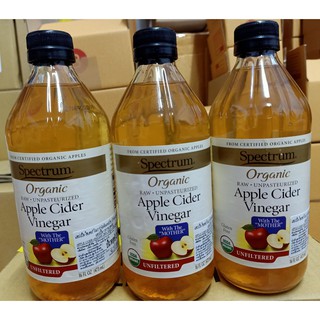 น้ำส้มสายชูหมักจากแอปเปิ้ล Spectrum ราคาพิเศษ 285บาท💥Apple Cider Vinegar Organic 💖ช่วยเรื่องกรดไหลย้อน ช่วยลดน้ำหนัก