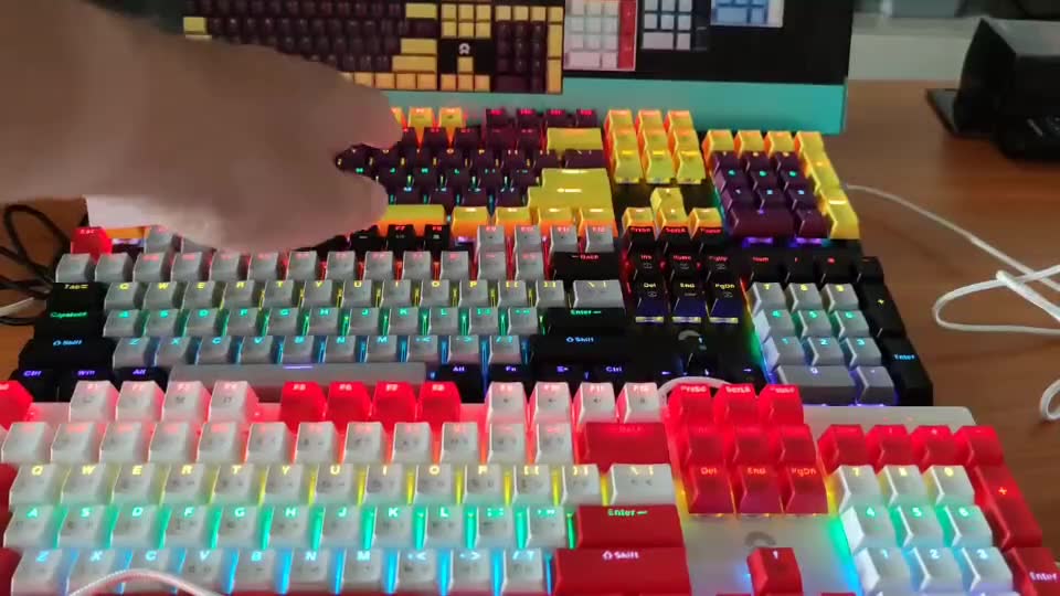 keyboard-gaming-mechanical-oker-k458-mixed-backlit-blueswitch-รับประกัน2ปี