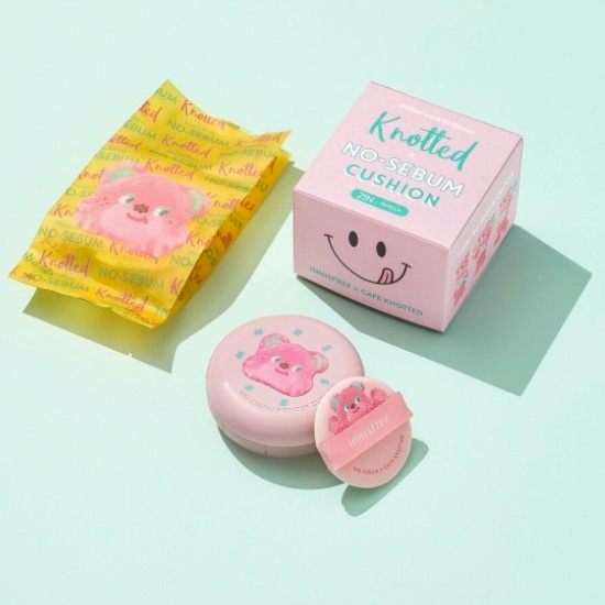 Innisfree No Sebum Mineral Pact 8.5g / Knotted No Sebum Powder Cushion