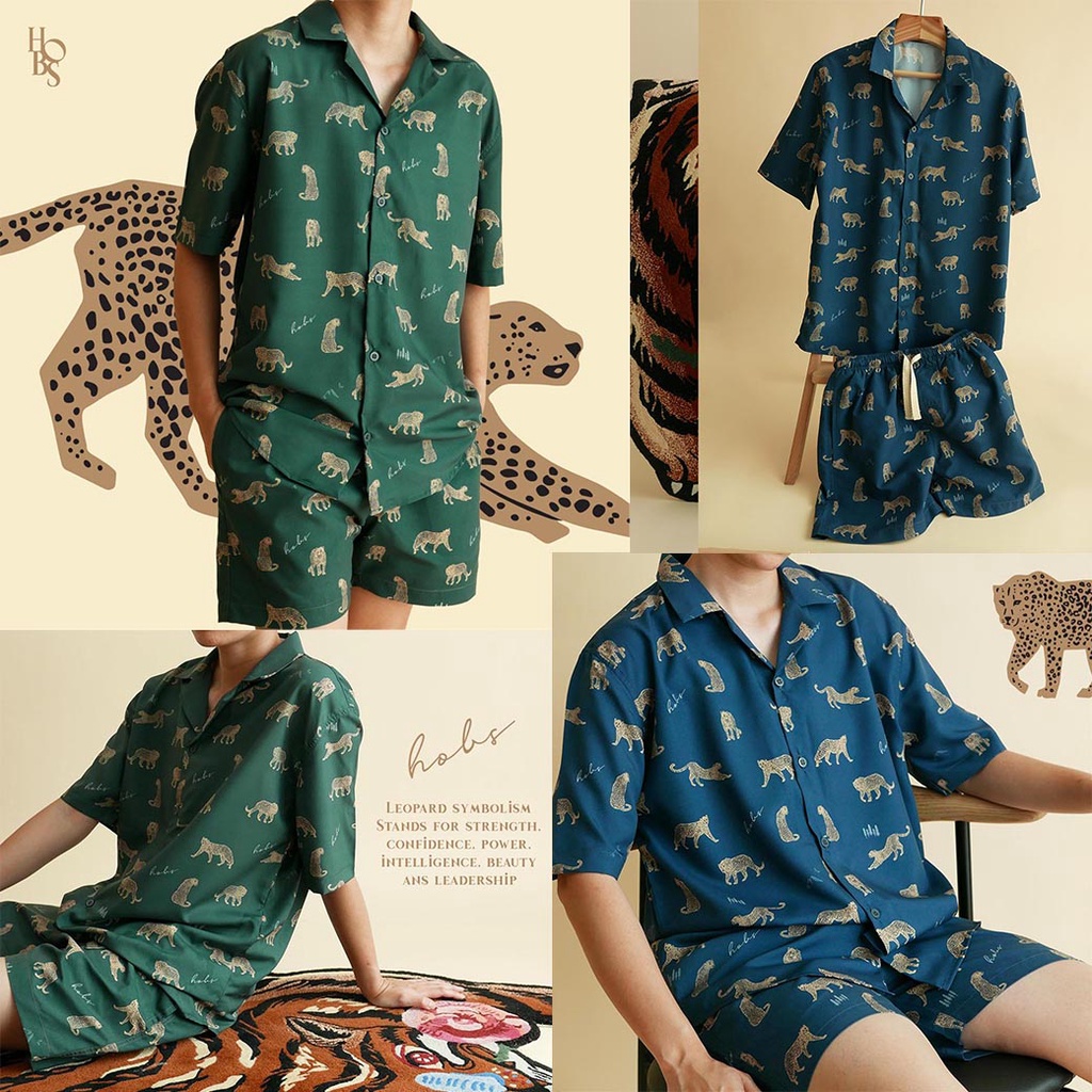 ภาพหน้าปกสินค้า️ทักแชทรับโค้ดลดเพิ่ม Leopard Collection Shirt & Shorts 9 (55-11/66-02) HOB STUDIOS จากร้าน hob.studios บน Shopee