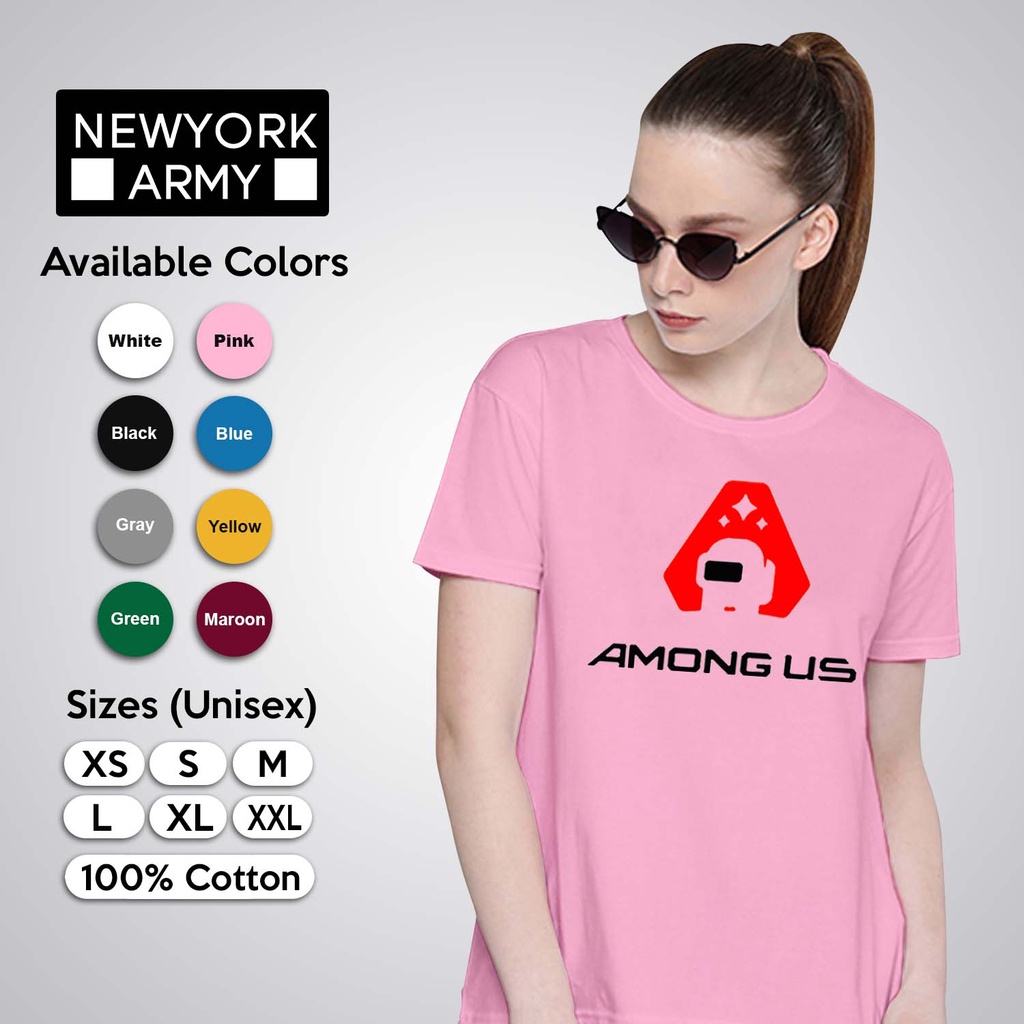 among-us-เสื้อยืด-เสื้อยืดผู้ชาย-เสื้อยืดผู้หญิง-สไตล์แฟชั่นที่เรียบง่าย-ชุดลำลอง