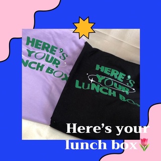 🛒พร้อมส่ง !!! เสื้อโอเวอร์ไซส์ ➰รุ่น COMFY COTTON🍒ลาย Here’s your lunchbox 🧃