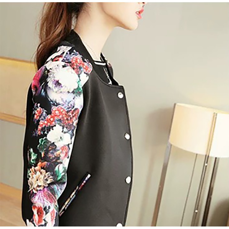 เสื้อแขนยาว-แจ็คเก็ตแขนยาว-แฟชั่นของผู้หญิง-เครื่องแบบเบสบอลสบาย-ๆ