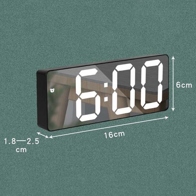 นาฬิกาปลุกดิจิทัล-led-อะคริลิค-หน้าจอแสดงอุณหภูมิ-โหมดกลางคืน