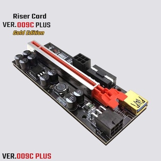 ภาพขนาดย่อของภาพหน้าปกสินค้าRiser 012max Riser 009s Plus 8 cap สายไรเซอร์ Pci-e riser 1x to 16x Pci Express riser card riser for bitcoin จากร้าน o_o_mall บน Shopee ภาพที่ 1