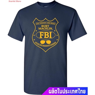 Scarlet Store เสื้อยืดแขนสั้น UGP Campus Apparel Burt Macklin, FBI - Funny Parody TV Show T Shirt The Amazing World of G