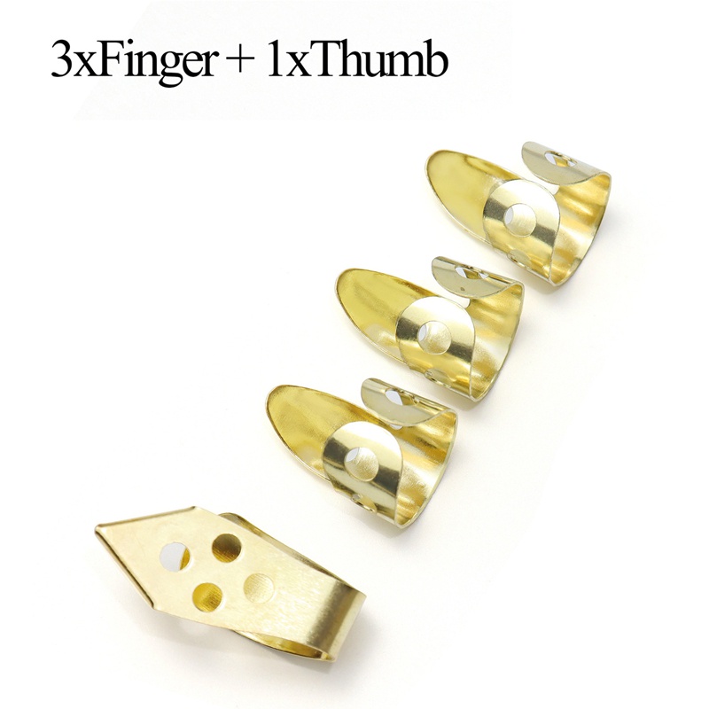 guitar-finger-picks-3-index-fingers-1-thumb-adjustable-metal-banjo