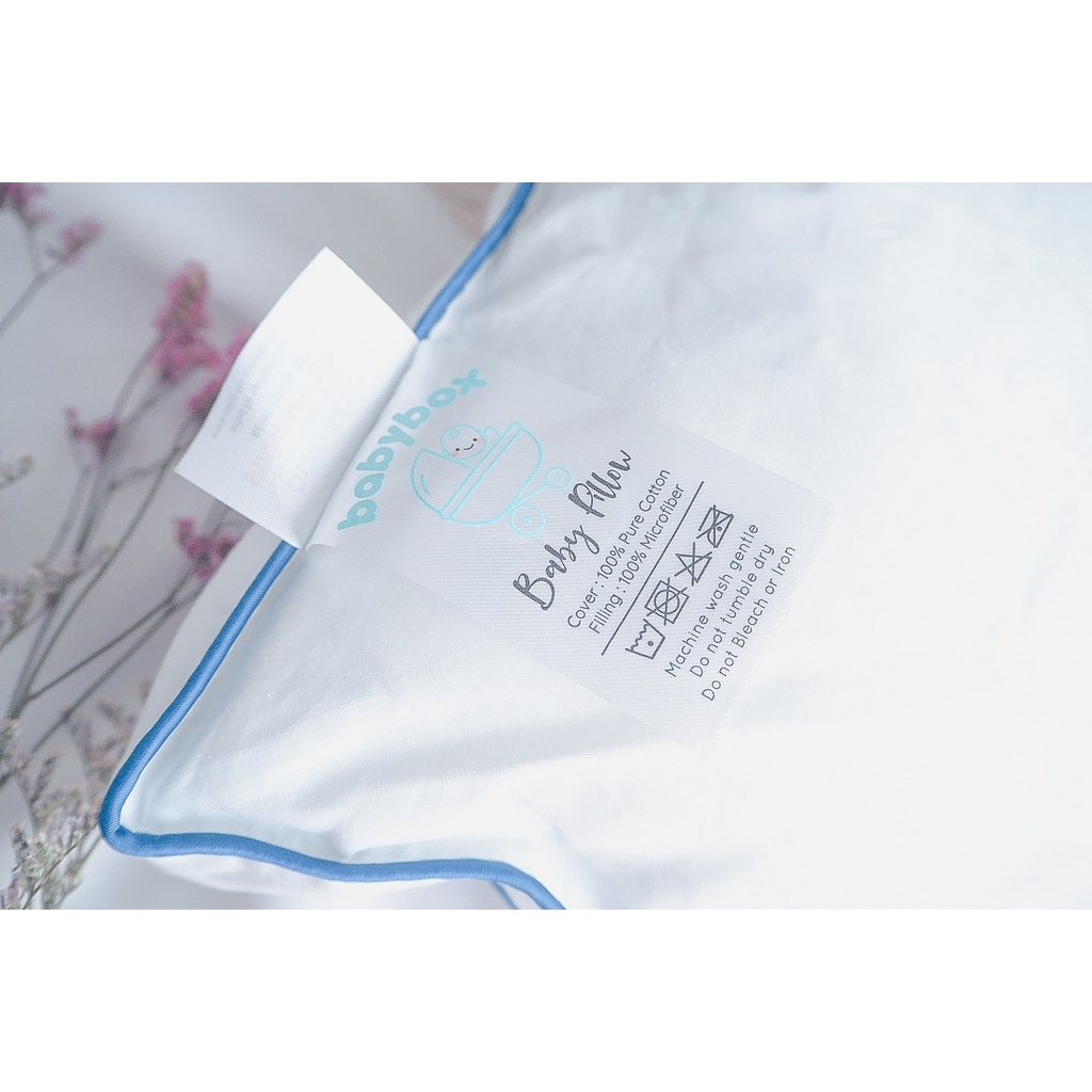 หมอนพร้อมปลอก-หมอนข้าง-หมอนหนุน-หมอนกันสะดุ้ง-babybox-comfy-pillow-for-newborns-better-sleep-แรกเกิด-1ขวบ