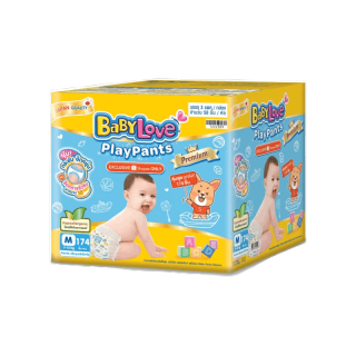 [เหลือ 809 โค้ด BABYBD499 + BABYY90DS ] BABYLOVE PLAYPANTS TOYBOX กางเกงผ้าอ้อมเด็ก เบบี้เลิฟ เพลย์แพ้นส์ พรีเมี่ยม ลังซุปเปอร์เซฟ จัมโบ้ ไซส์ S- XXL *3แพ็ค