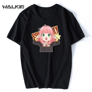 Walkie เสื้อยืดแขนสั้นลําลอง พิมพ์ลายการ์ตูนอนิเมะ Spy X Family Forger Anya สไตล์ญี่ปุ่น ฮาราจูกุ แฟชั่นฤดูร้อน สําหรับผ