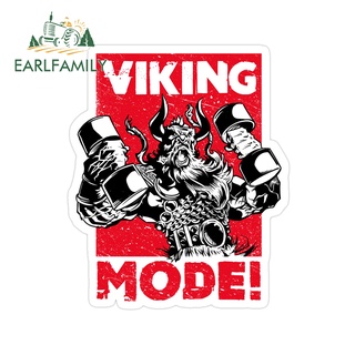 Earlfamily สติกเกอร์ไวนิล Viking Mode กันน้ํา กันรอยขีดข่วน ขนาด 13 ซม. x 10.9 ซม. สําหรับติดตกแต่งหน้าต่างรถยนต์