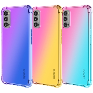 เคส oppo find x2 pro lite neo เคสซิลิโคนนิ่ม แบบใส ไล่โทนสี