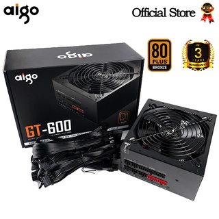 Aigo โมดูลพาวเวอร์ซัพพลายคอมพิวเตอร์ 600W 80PLUS BRONZE 100-240V PSU ATX 12V PFC 24Pin 14 ซม. สําหรับ BTC