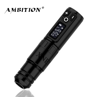 Ambition ปากกาสักไร้สาย มอเตอร์ไร้แกน แบตเตอรี่ลิเธียม 1950 MAh ชาร์จเร็ว สําหรับเดินทาง พกพา