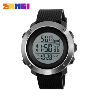 SKMEI Business Simple Watch Men PU Strap Multifunction LED Display Watches 5Bar Waterproof Digital Watch reloj